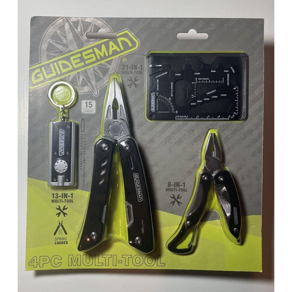 GUIDESMAN 4-PIECE MULTI-TOOL - BRAND NEW IN BOX with CARRY CASE